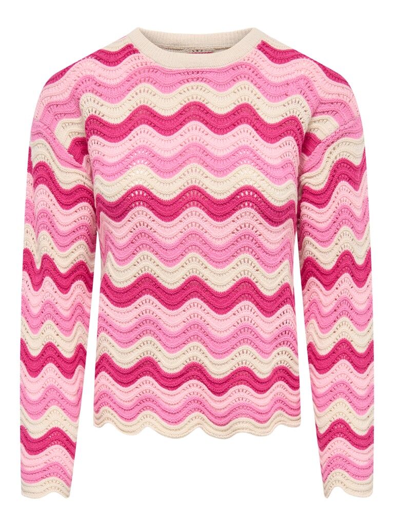 ONLASA LS WAVE STRUCTURE O-NECK CC KNT