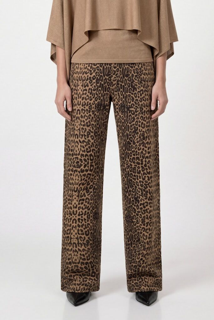 Hose mit Leo-Print Hose mit Leo-Print
