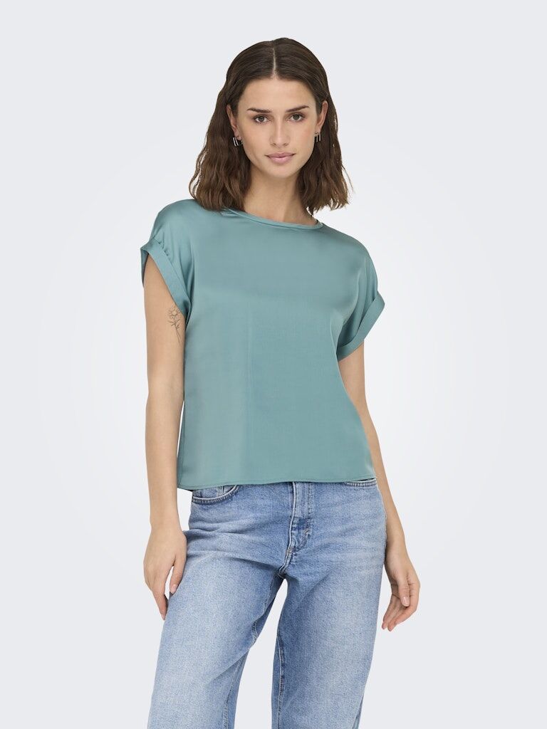 ONLLIEKE S/S SATIN MIX TOP WVN NOOS ONLLIEKE S/S SATIN MIX TOP WVN NOOS