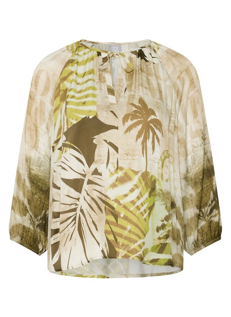 Bluse mit Palmenprint Bluse mit Palmenprint