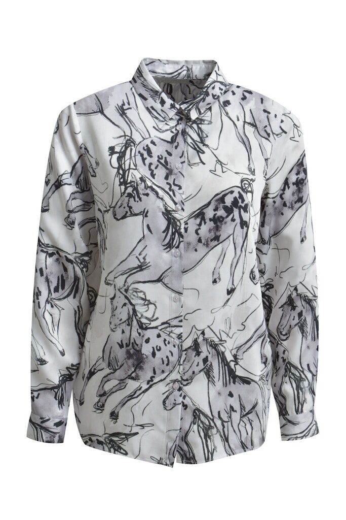 Bluse mit Pferdeprint