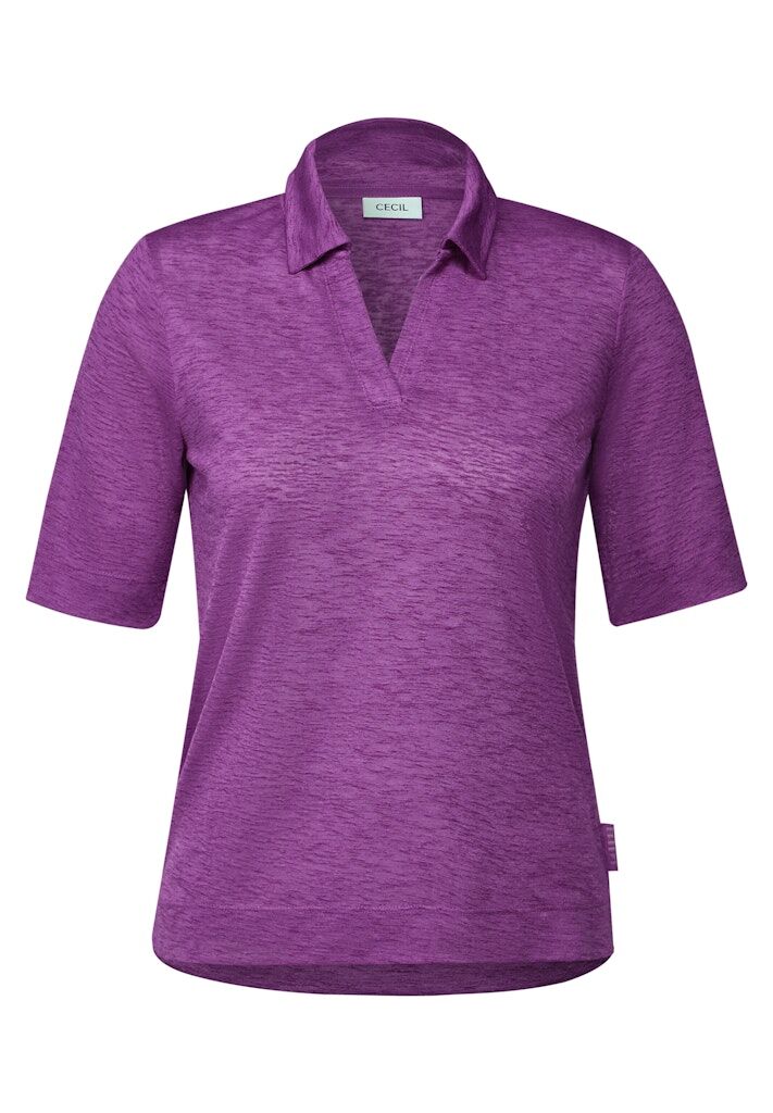Cecil Poloshirt in Leinen-Optik Cecil Poloshirt in Leinen-Optik