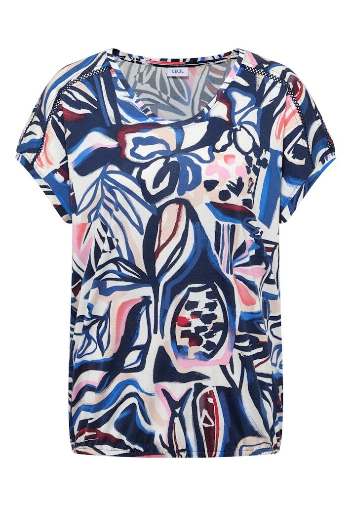 T-Shirt mit Spitzendetail T-Shirt mit Spitzendetail