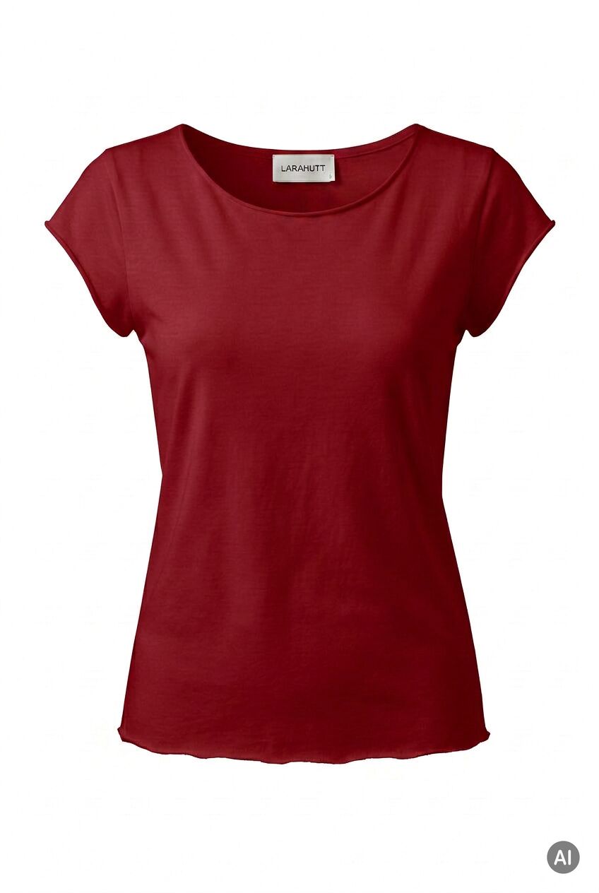 T-Shirt mit offenen Kanten
