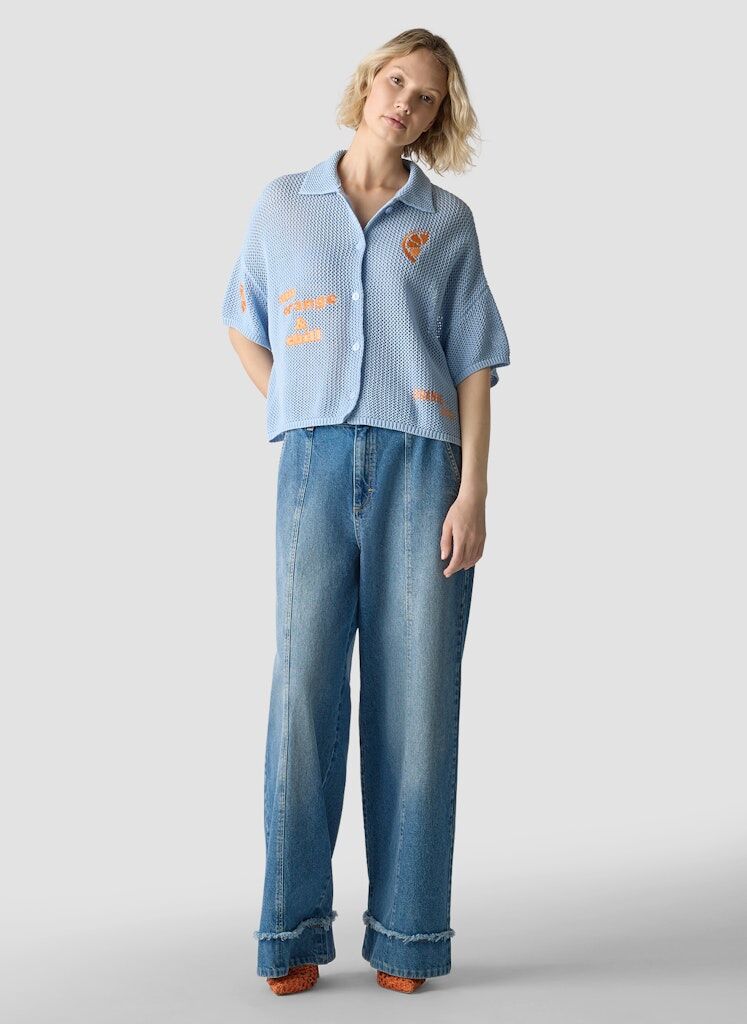 Stickshirt mit Stickereien