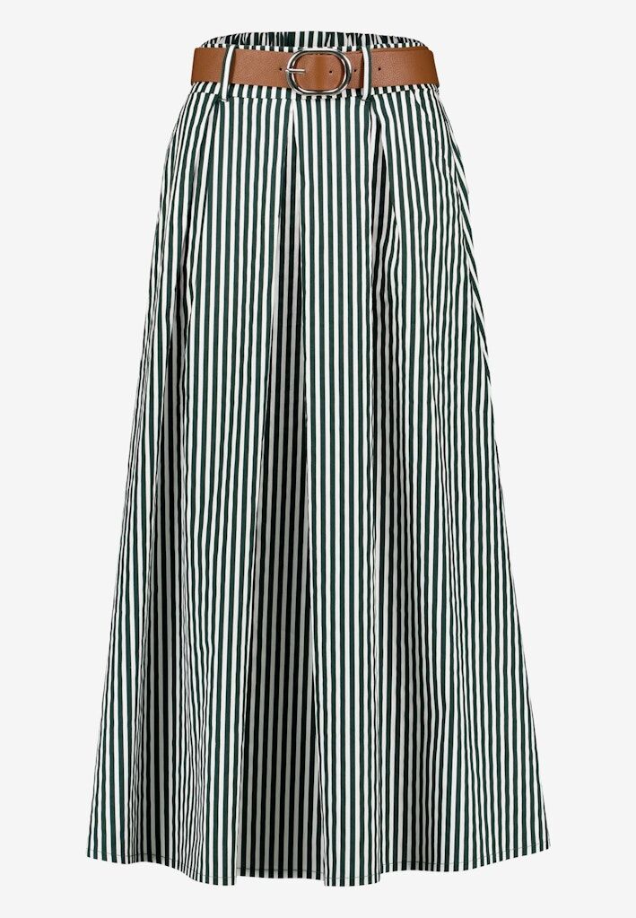 Midirock gestreift mit Gürtel Midirock gestreift mit Gürtel