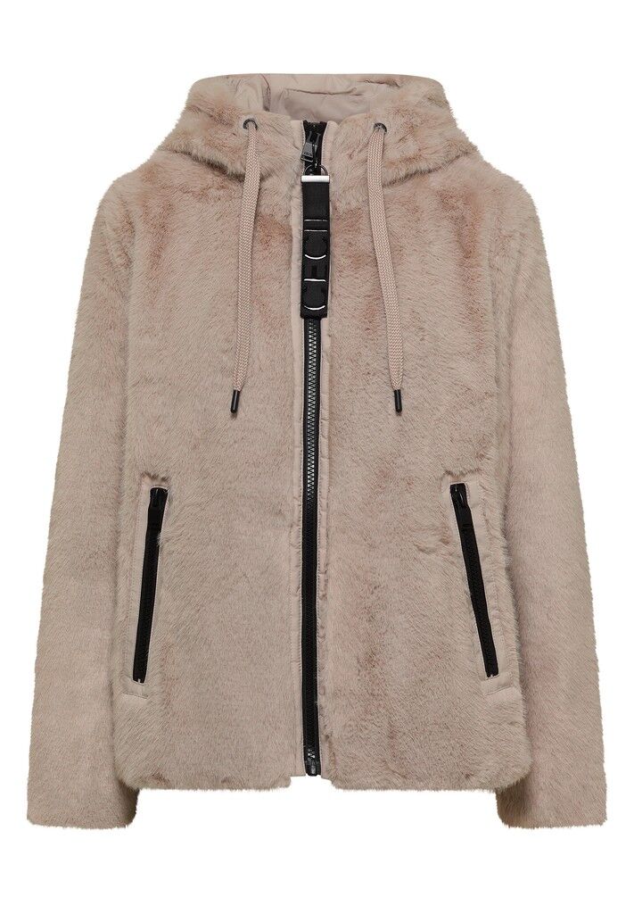 Fake Fur Jacke mit Softshelldetails Fake Fur Jacke mit Softshelldetails