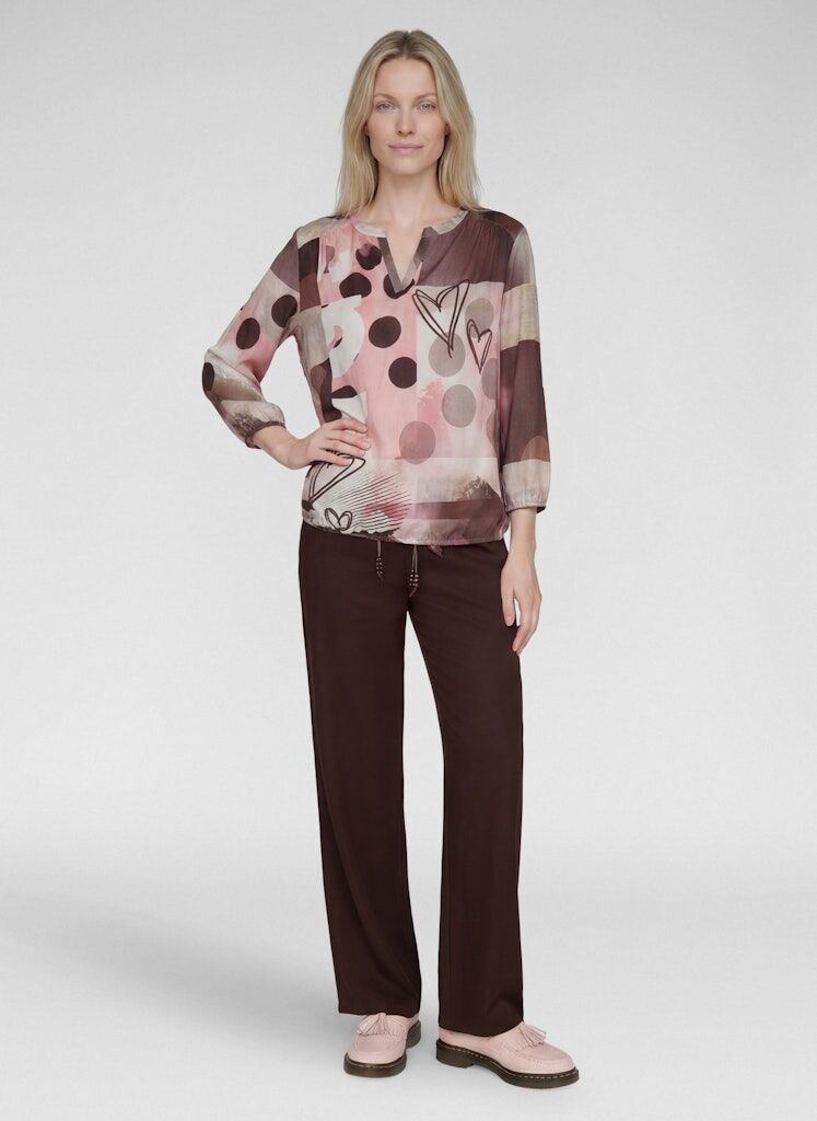 Bluse mit All-Over-Print