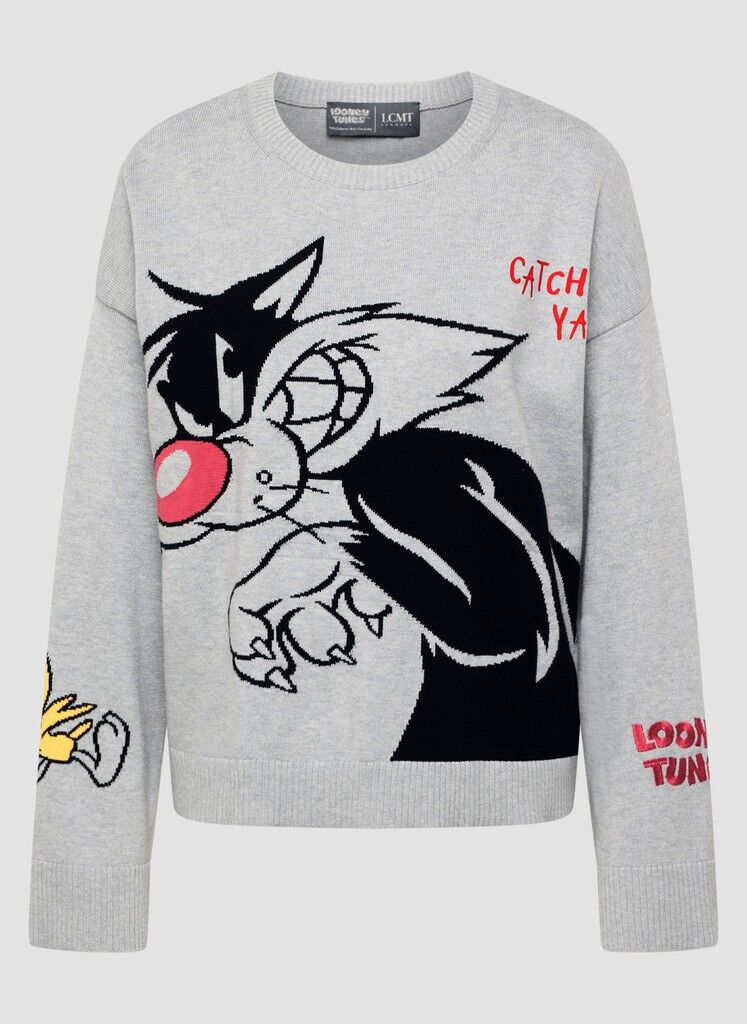 Strickpullover mit Looney Tunes