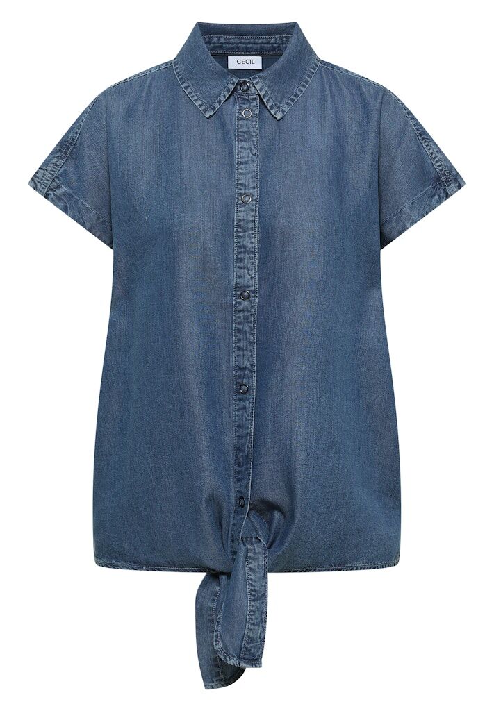 Hemdbluse im Denim-Look