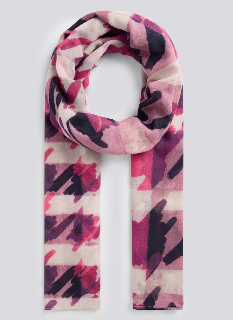 Schal mit Hahnentritt