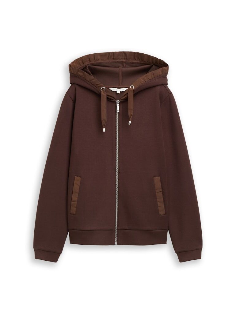Hoodie-Sweatjacke aus Scuba Hoodie-Sweatjacke aus Scuba