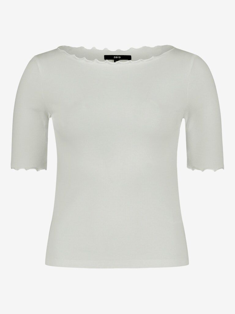 Halbarm-Shirt mit Kräuselsaum