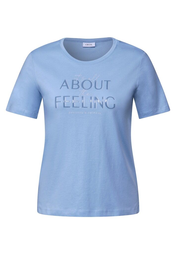 Cecil Shirt mit Wording Artwork