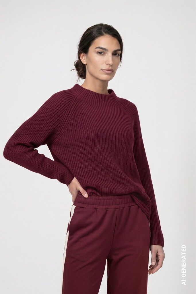 Strickpullover mit Stehkragen Strickpullover mit Stehkragen