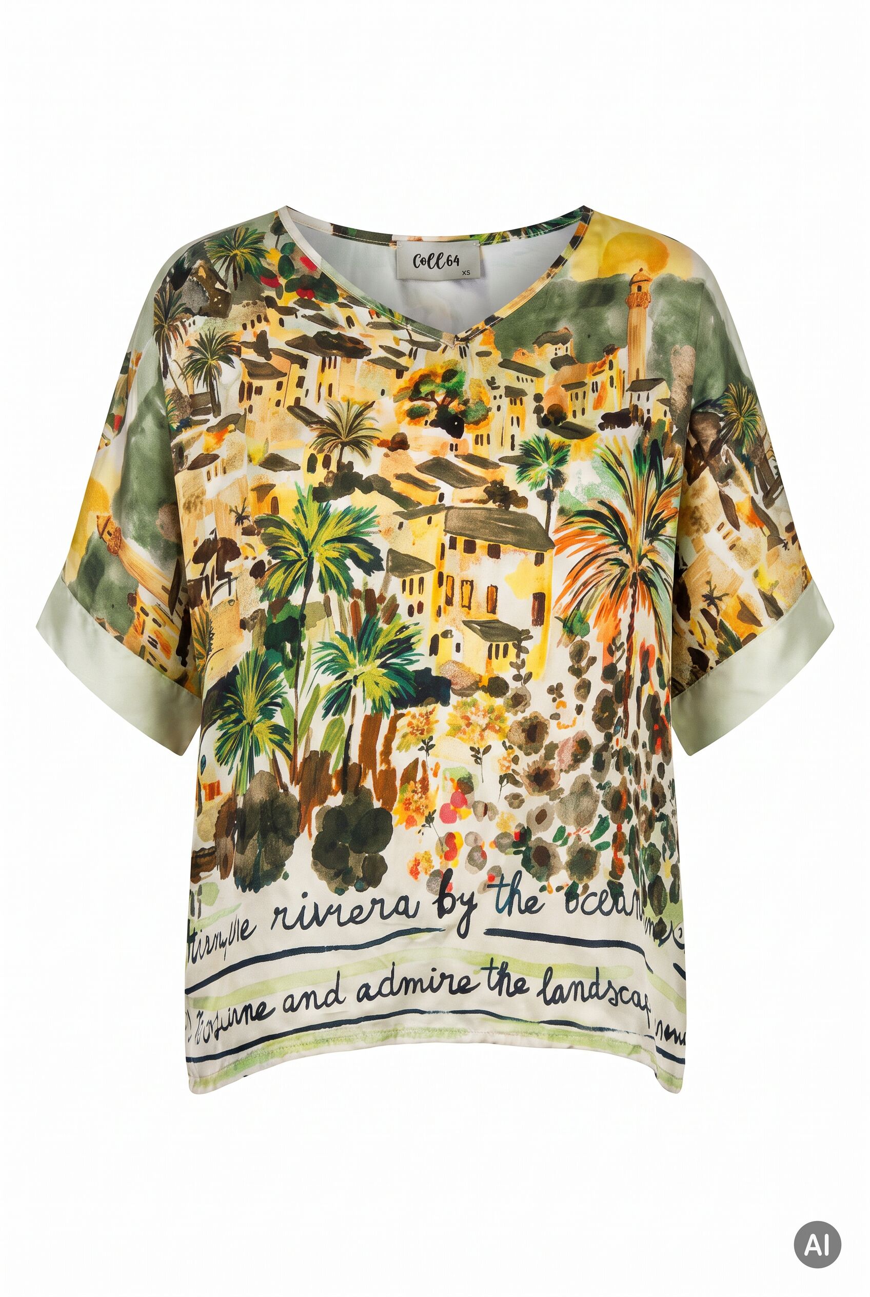 Blusenshirt mit Allover-Artprint Blusenshirt mit Allover-Artprint