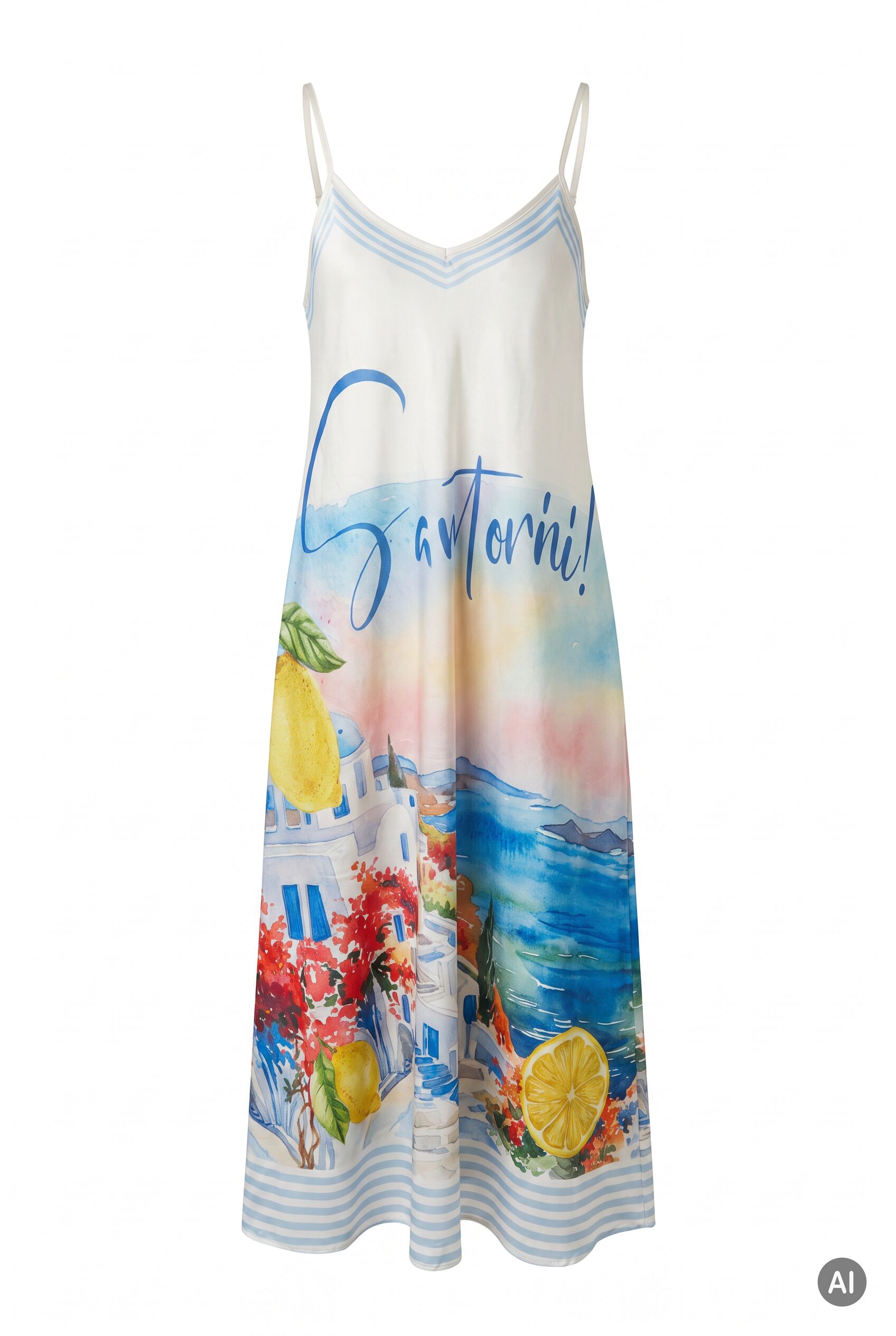 Trägerkleid mit Allover-Print