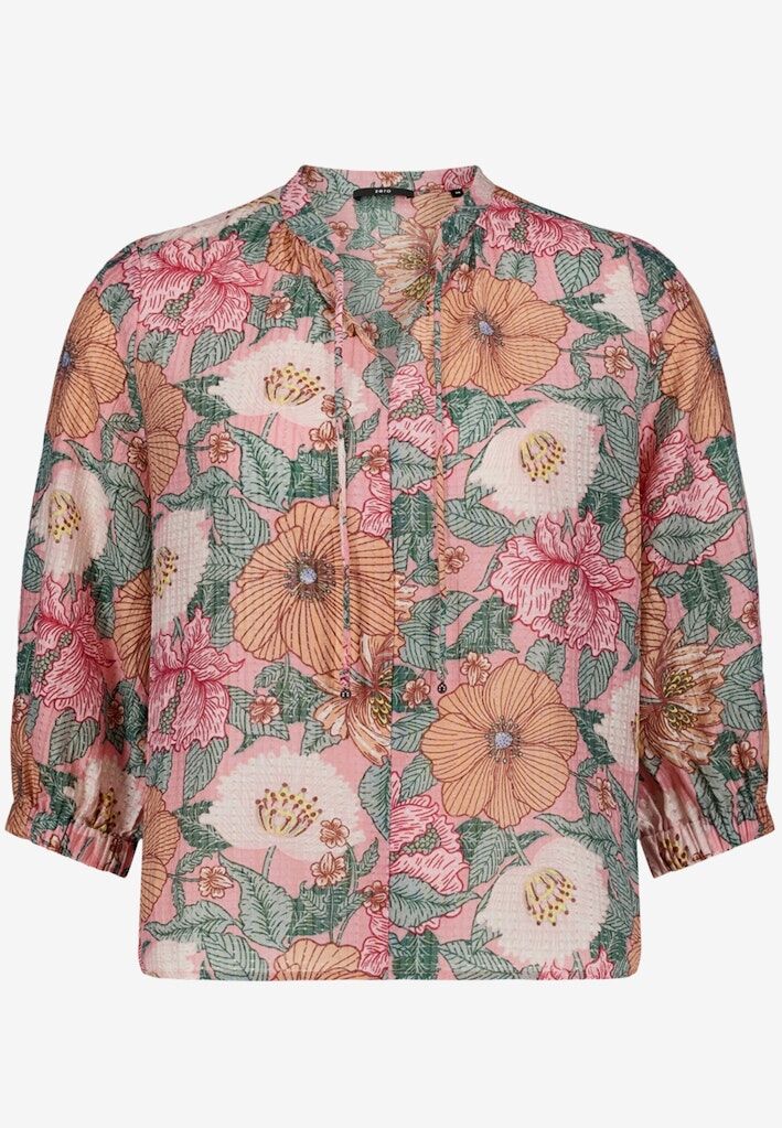 Schlupfbluse mit Blumenmuster Schlupfbluse mit Blumenmuster
