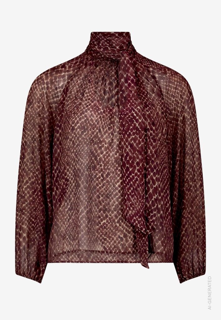 Schluppenbluse mit Animalprint