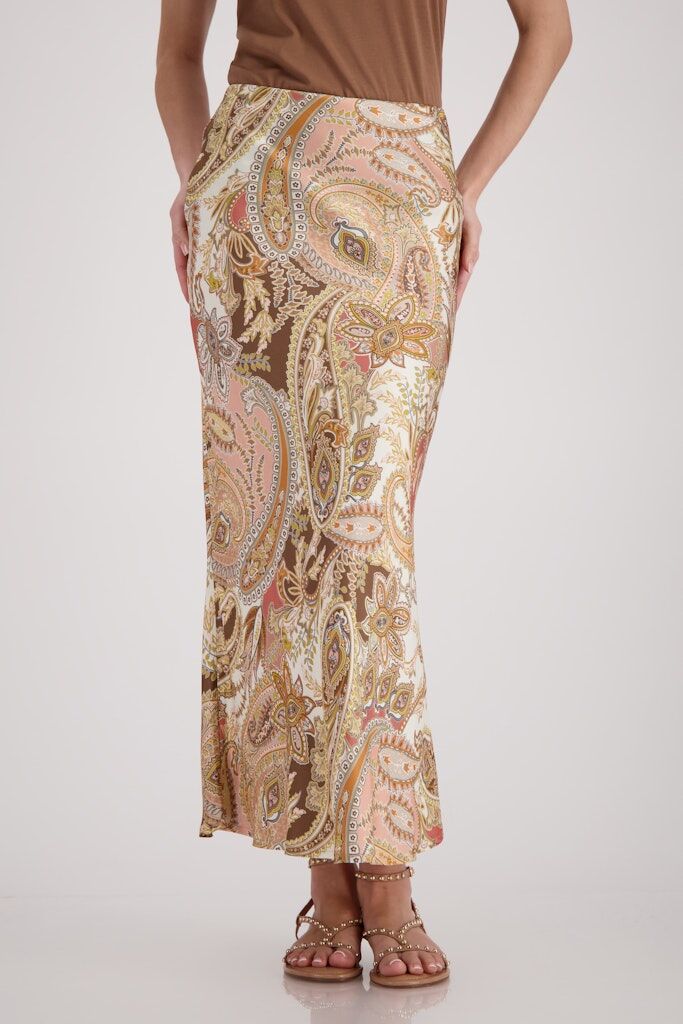Maxi-Rock mit Allover-Print