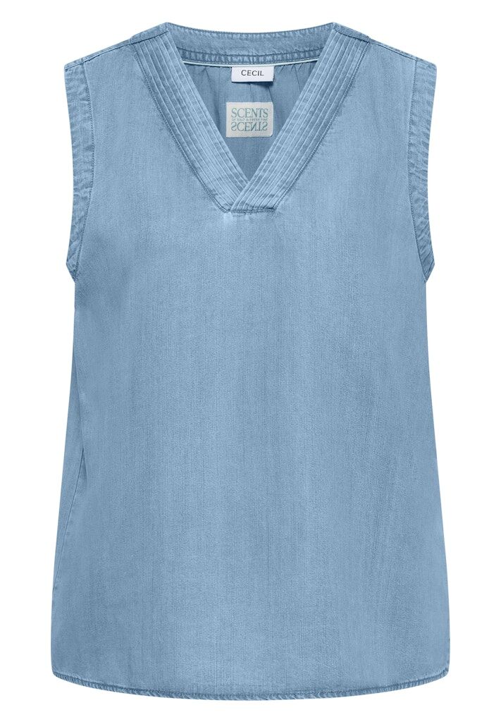 Blusentop im Denim-Look