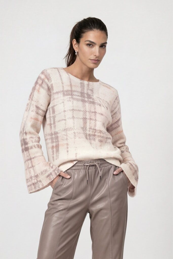 Strickpullover mit Lurexgarn