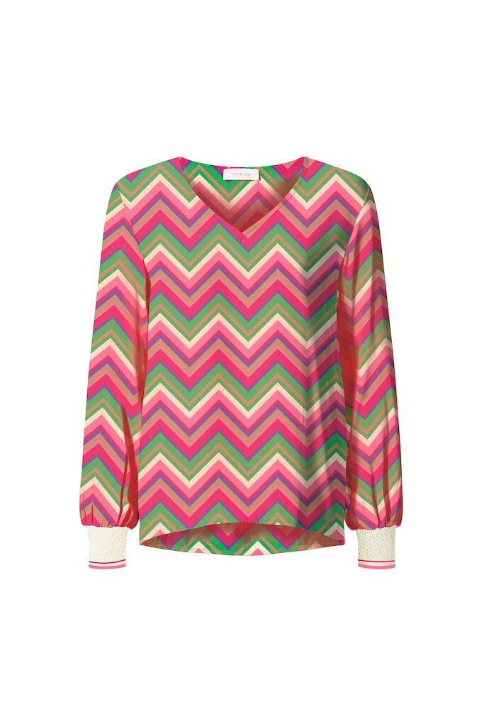 Rich & Royal Bluse mit Zig-Zag Muster