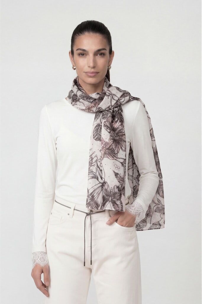 Schal mit Blumenprint