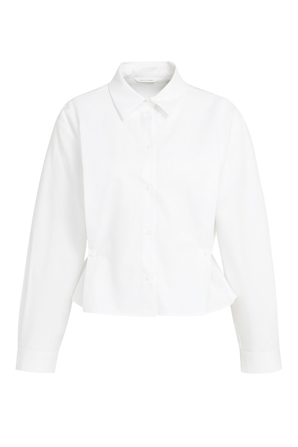 Popelinebluse mit Knopfdetails Popelinebluse mit Knopfdetails
