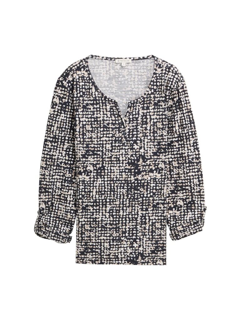 Tom Tailor Henley Blusenshirt mit Muster