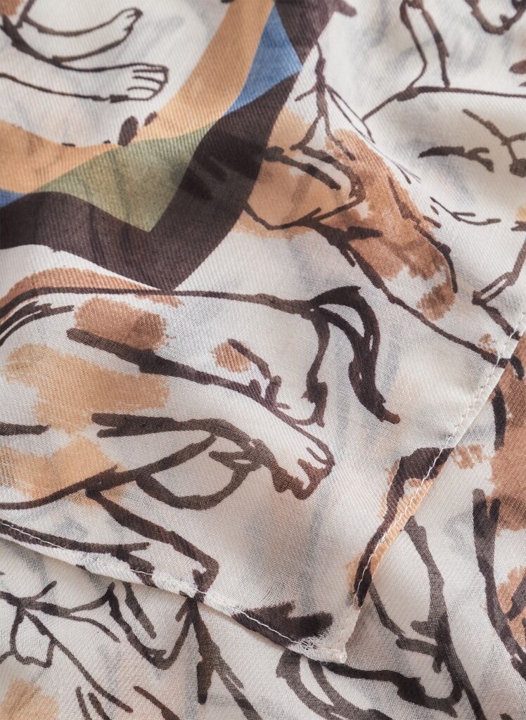 Schal mit Katzenprint