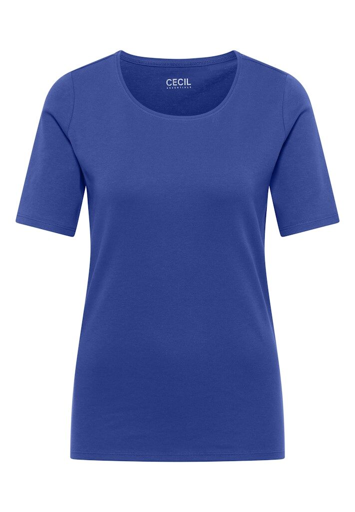 Basic T-Shirt mit Rundhals in Unifarbe