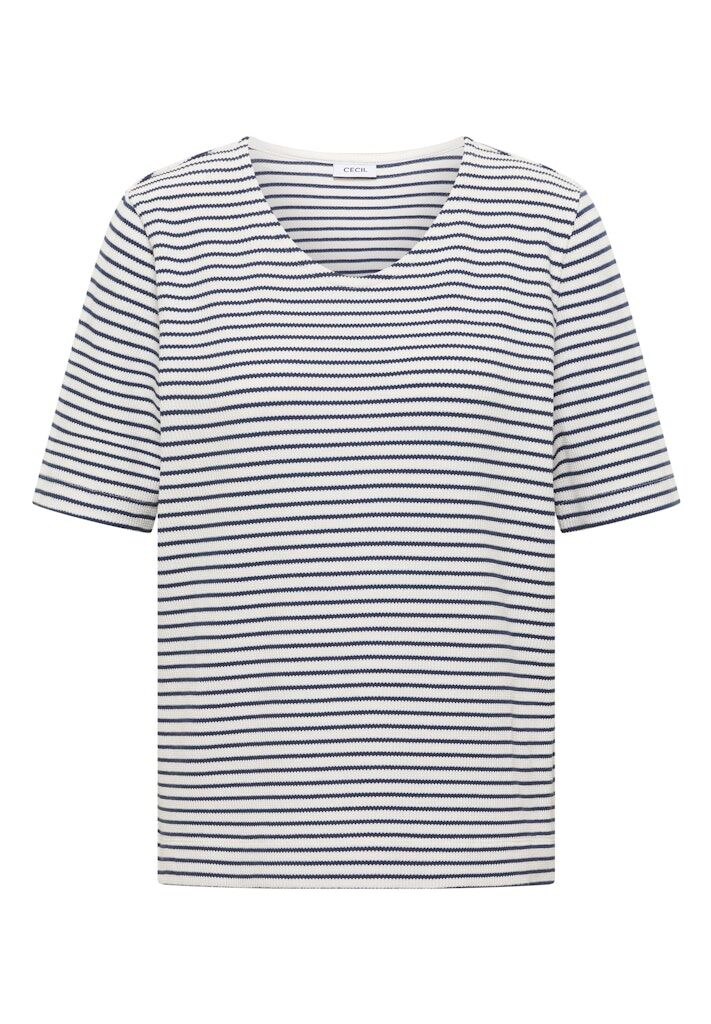 T-Shirt mit gerundetem V-Ausschnitt T-Shirt mit gerundetem V-Ausschnitt