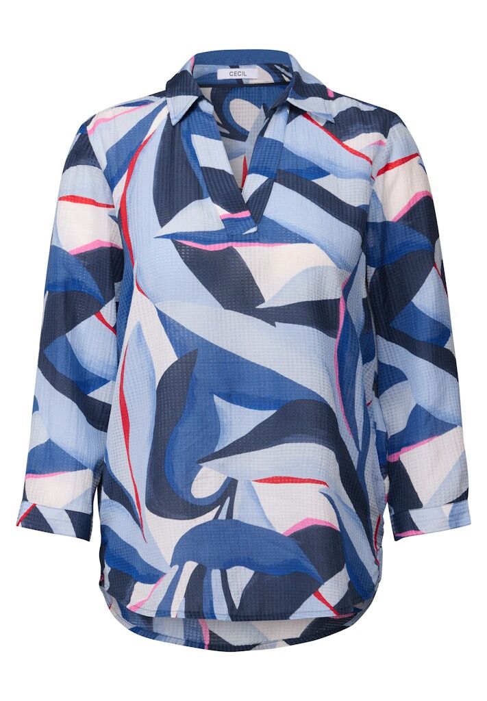 Lange Hemdbluse mit Print Lange Hemdbluse mit Print