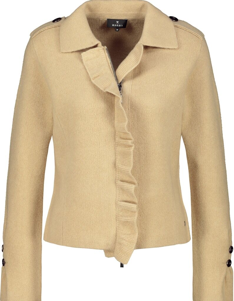 Strickjacke mit Rüschen