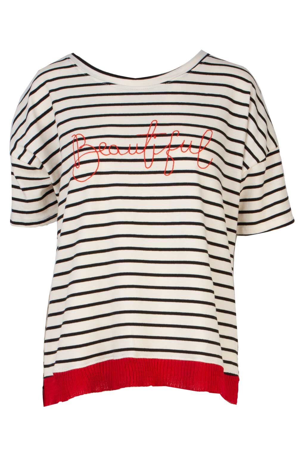 T-Shirt mit Schriftzug "Beautiful" T-Shirt mit Schriftzug "Beautiful"