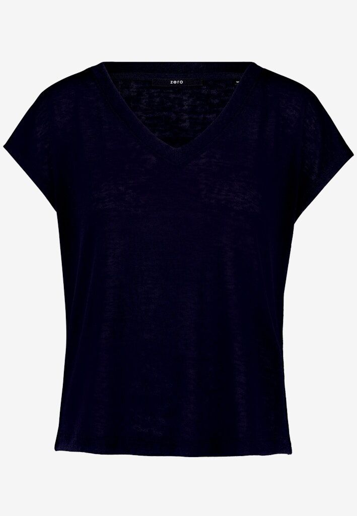 Basic-T-Shirt mit V-Ausschnitt