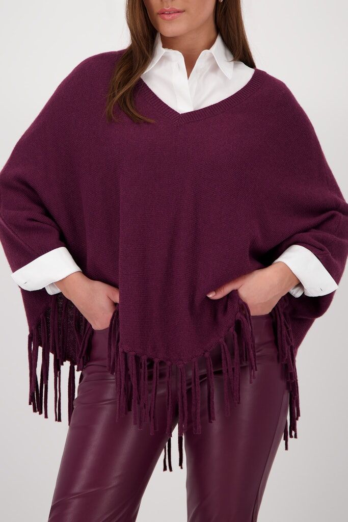 Poncho mit Fransen