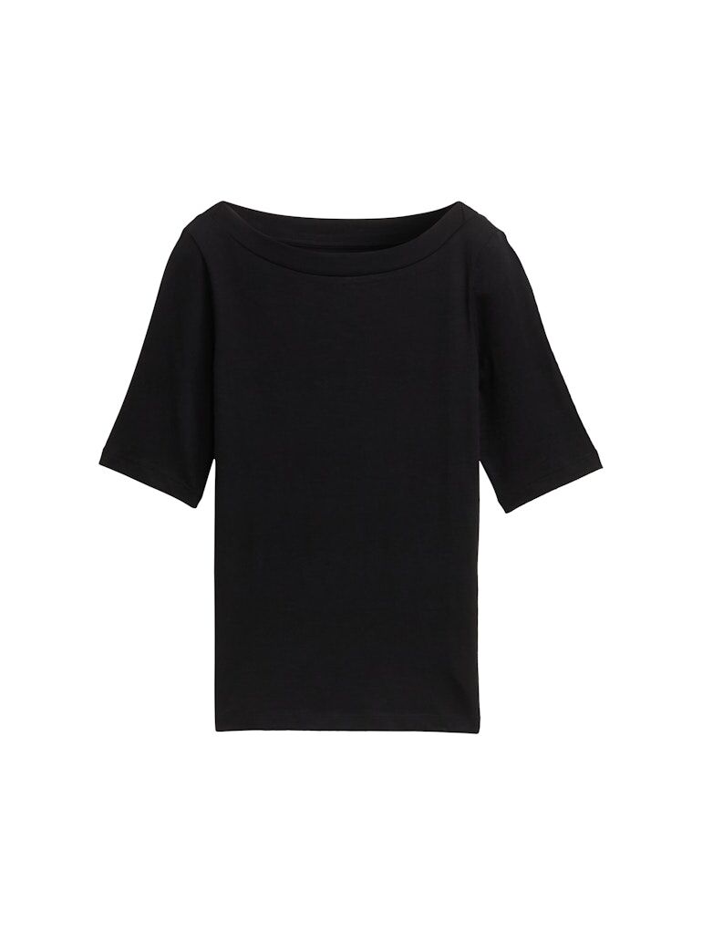 T-Shirt mit U-Boot-Ausschnitt