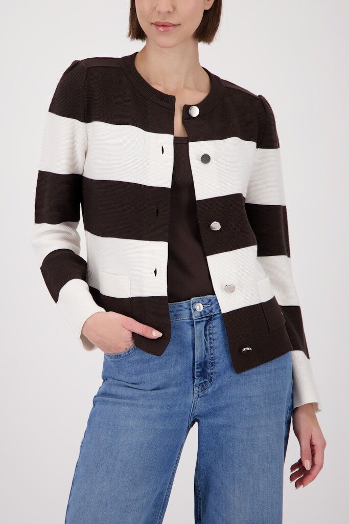 Gestreifte Strickjacke Gestreifte Strickjacke