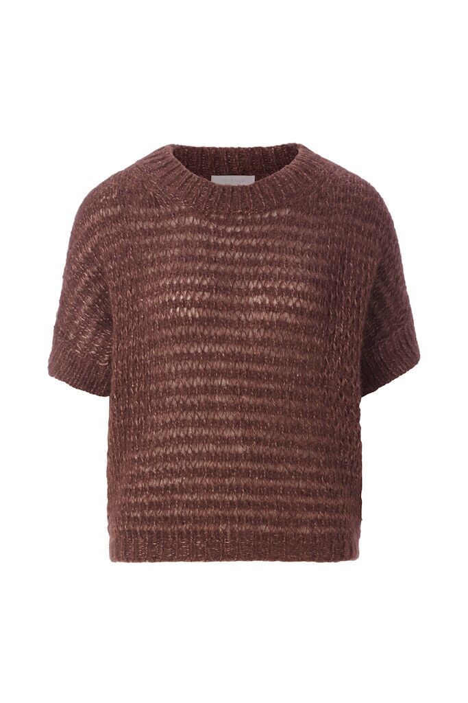 Kurzarm Strick-Pullover