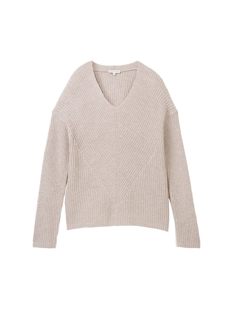 Strickpullover mit V-Ausschnitt Strickpullover mit V-Ausschnitt