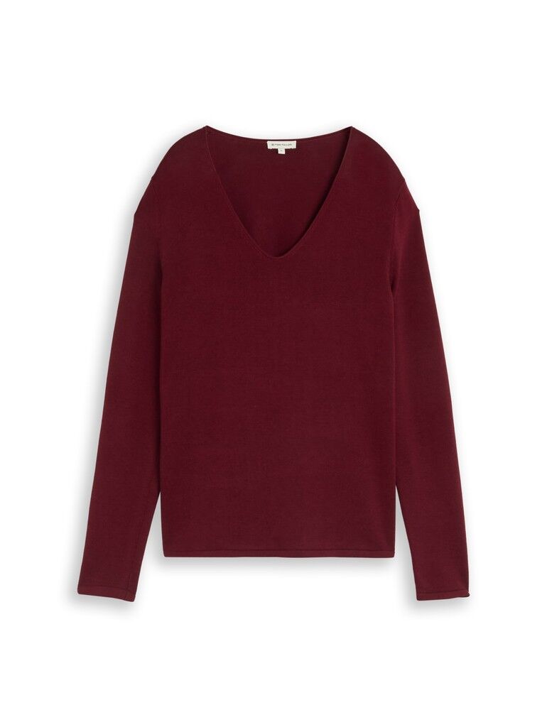 Strickpullover mit V-Ausschnitt Strickpullover mit V-Ausschnitt