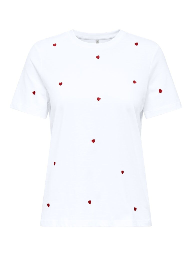 Only T-Shirt Ketty mit Herz Aufdruck