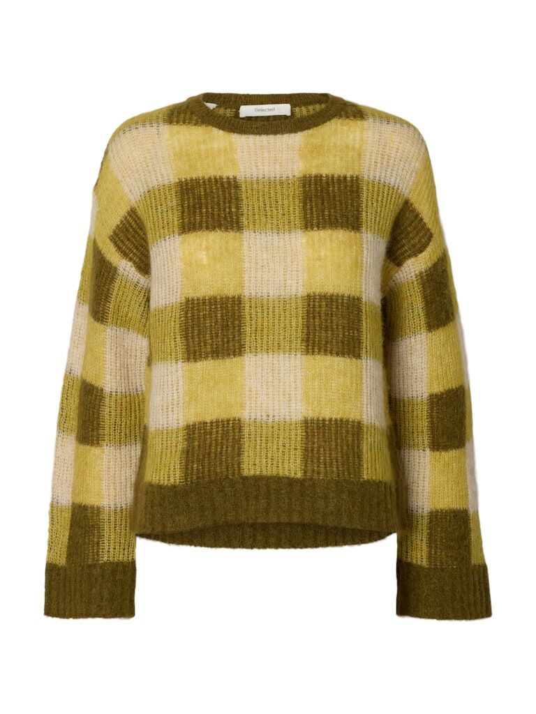 Strickpullover mit All-Over-Print