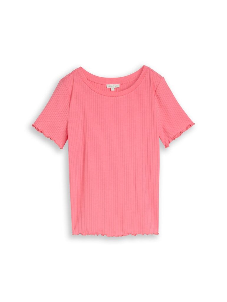 T-Shirt mit Rippstruktur T-Shirt mit Rippstruktur