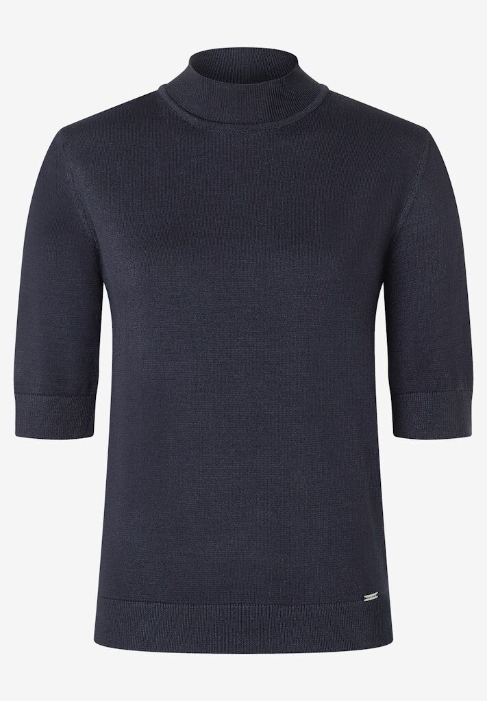 Turtleneck-Pullover mit kurzen Ärmeln