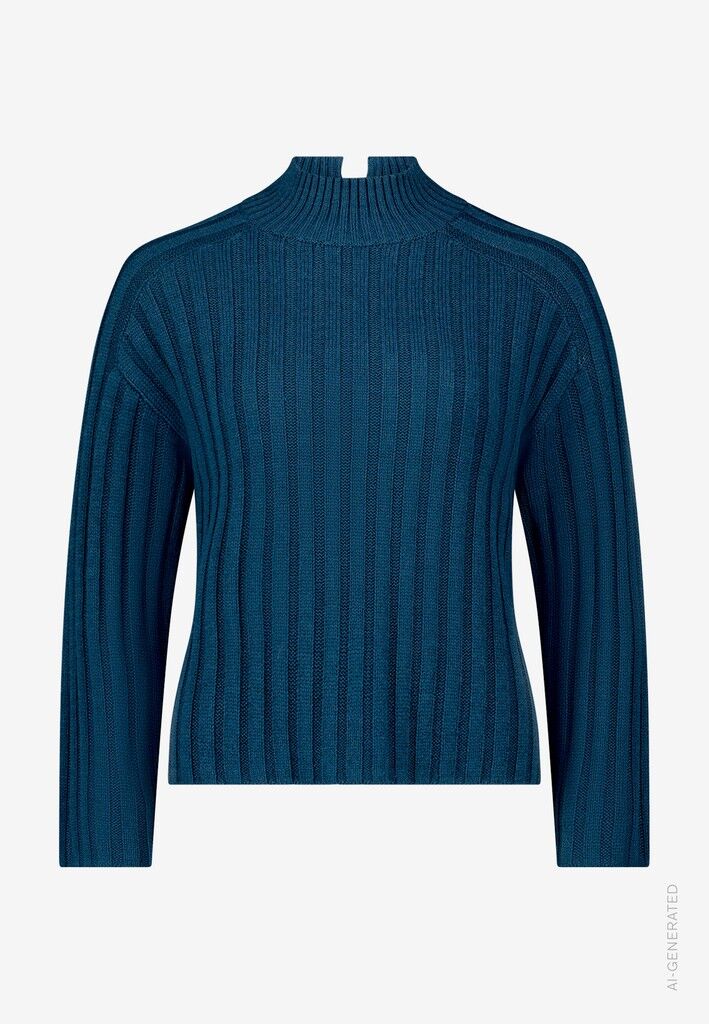 Strickpullover mit Stehkragen