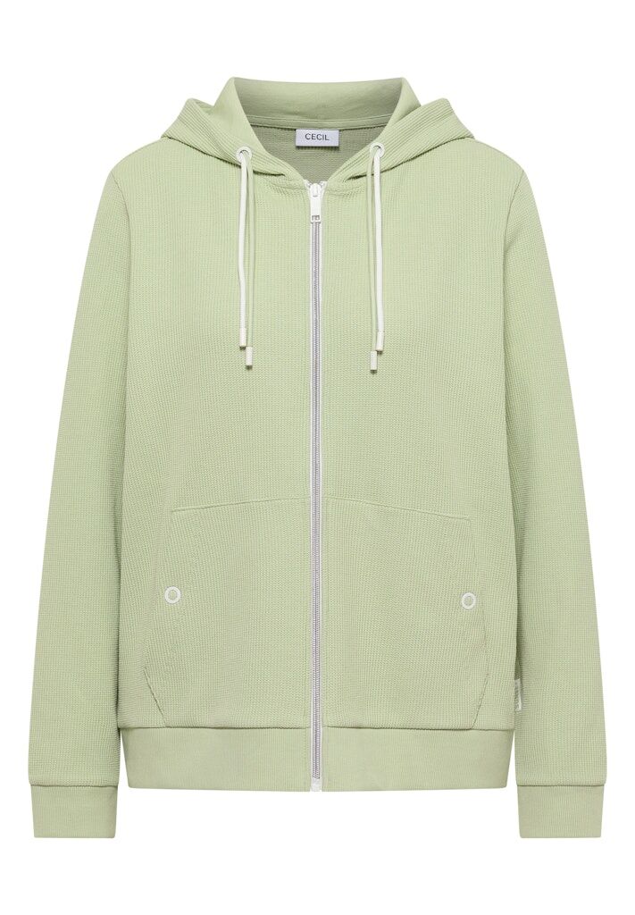 Sweat-Jacke mit Kapuze und Struktur