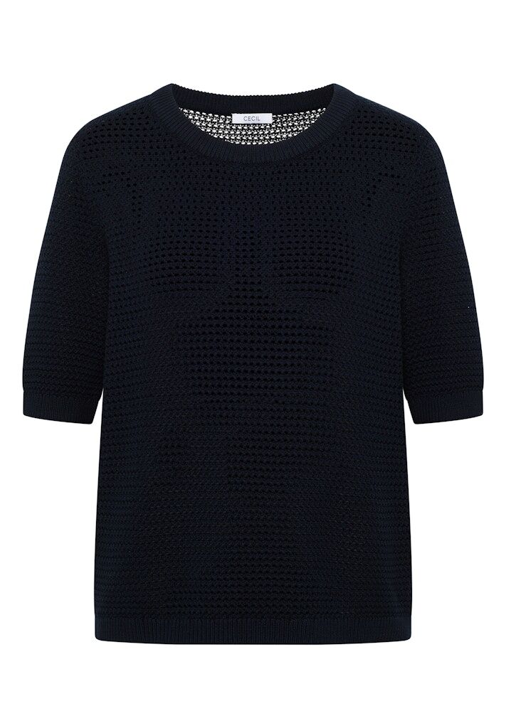 Kurzarm Pullover mit Struktur Kurzarm Pullover mit Struktur